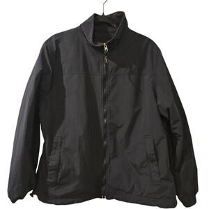 LL Bean Reversible Fleece Lined Coat Women Sze XL Regular 0XV65 Black Ski Jacket